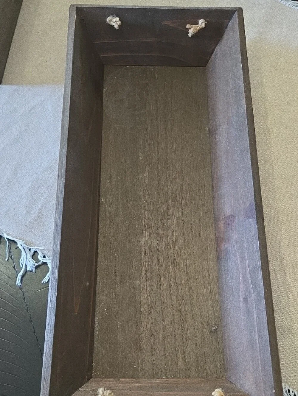 Wooden Decorative Tray in Dark Brown
